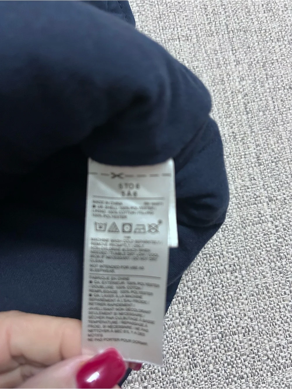 Janie and Jack Navy Quilted Snap Front Puffer Vest. Size 5/6